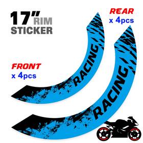 Mfa1wscs08bxxx17us092 Stickerbao For Suzuki Tl 1000 R / S 97-03 Wheel Inner Rim Stickers 17 Inch S08b Light Red
