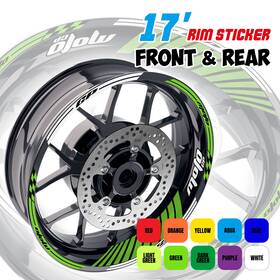 Wsgp02xxx17gsuspn24027 Stickerbao Green 17 Inch Wheel Rim Stickers Gp02 For Kawasaki Zx10r Ninja Zx1000 20 21 22 23 24