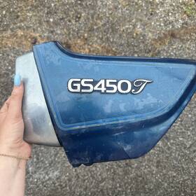 47211-44300 Suzuki 81 - 82 Gs450t Left Side Cover Fairing Oem Cracked