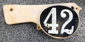47211-46900-163 Suzuki Rm80 Sidepanel L/h 1977-79 Used Oe Vintage Item P/n