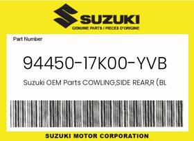 94450-17k00-yvb Suzuki Genuine Cowling Side Rear R Black -
