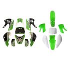 Tg024 Tc083 Unbranded Green White Plastic Cover Stickers For Kawasaki 745560934005