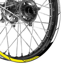 T-mxap04byw2118tfg80101t010ka Thefastgear Yellow 21 Inch 18 Dirt Bike Decal Rim Sticker P04 For Kawasaki Klx450r 14 15 16