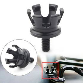 Tktkparts 612345259885 Imperial Crown Style Rear Seat Bolt Tab Screw Mount For Harley 1996-up Black