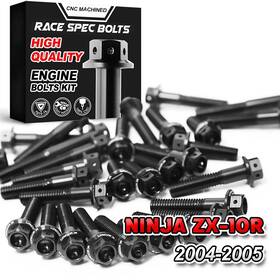 Top1enbozx10r0405snus001 Toprider360 Black Alternator Clutch Covers Bolts Set For Kawasaki Ninja Zx-10r 04 05
