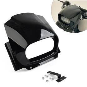 Twoagain 550732206480 Glossy Black Headlight Fairing Cover Cowl For Harley Fat Bob Fxfb Fxfbs 2018-22