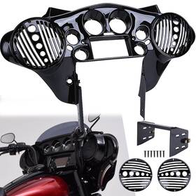 B277hlooooo2901zb Twom Double Din Inner 8 Inch Batwing Fairing Fit For Harley Electra Glide Ultra Limited