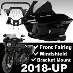 Mallb186hlooo8ooo1x Twom Front Headlight Fairing Windshield And Bracket Fit For Harley Low Rider St Softail