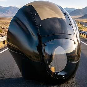 Mallb187hlooo41ooooo1x Twom For 2018-up Harley Street-bob Fxbb Quarter Headlight Fairing Windshield And Clamp