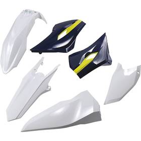 Ufo 052135022329 Complete Plastics Kit - White/blue/yellow Hukit615-999w