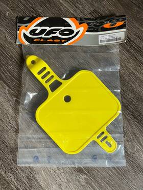 Ho03642102 Ufo 2004-2024 Honda Crf50 Mini Bike Front Number Plate By Yellow