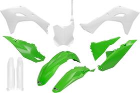 Ufo Kakit231f 444 Fits Kawasaki Kx 250/450 Body Kit - Green/white Part