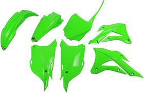 2thv8yer65 Ufo Plastics Full Body Plastic Kit Fender Fairing Side Panel Green Kawasaki Kx100 14-17