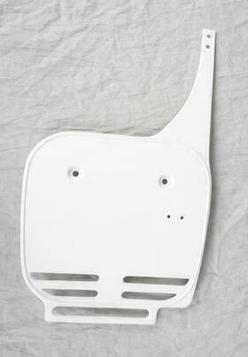Ka02742047 Ufo Plastics Front Number Plate - White Motorcycle Street Bike Dirt