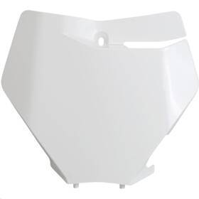 Kt04094042 Ufo Plastics Front Number Plate - 20 Fits Ktm White