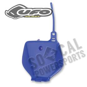 Ya02853-089 Ufo Plastics Front Number Plate - Reflex Blue