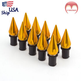 Fx-ms001-cncme-201109010-03 Universal 5mm Gold Us Spike Bolts Windscreen Fairing License Plate M5 Motorcycle