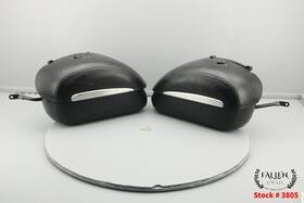 2683651 Victory 2013 Vegas 8 Ball Saddlebag Assembly And Mounts Set Leather Semi Rigid