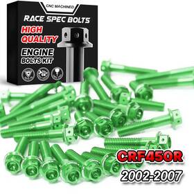 Enbocrf450r0207vmtop001 Vmbolt Green Cnc Race Spec Engine Bolts For Honda Crf450r 02 03 04 05 06 07