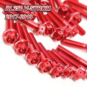 Enbodl2501719vmtop001 Vmbolt Red Cnc Race Spec Engine Bolts For Suzuki Dl 250 V-strom 17 18 19