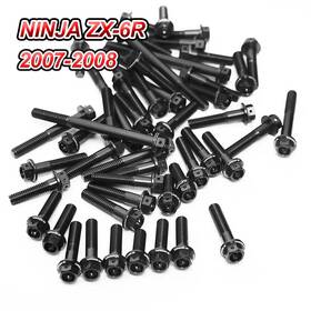 Enbozx6r0708vmtop001 Vmbolt Black Cnc Race Spec Engine Bolts For Kawasaki Ninja Zx-6r 07 08
