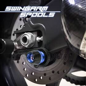 Spbb01xxxm10vmtop007 Vmbolt Blue Bb01 Cnc M10 Rear Swing Arm Spools For Zx-10r Ninja 04 05 06 07 08 09 10