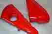 66339-06 Vrscse2 66342-06 Harley-davidson Harley Davidson Fuel Cell Cover Set Side Covers Scarlet Red Pearl