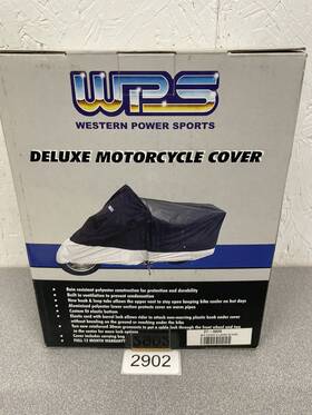 27-6026 Western Power Sports Wps Deluxe Motorcycle Cover X-large Touring Blue Silver