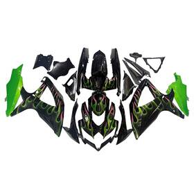 Wlmoto2012 Fwk8-124 #uswm260422 Fairings For Gsxr600 Gsxr750 2008 2010 Suzuki Abs Bodywork - Candy Green Flame