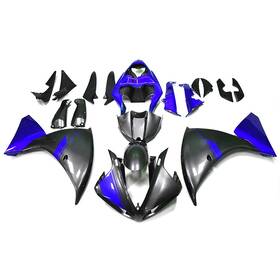 Wynmoto 2009-76 #dxfd 59 Abs Fairing Kit For Yamaha Yzf R1 2009 2010 2011 Silver Blue Fairings Bodywork