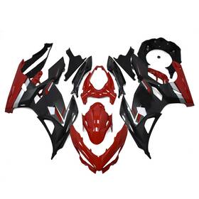 400-08 Wynmoto #dxfd 59 Gloss Red Black Fairing Kit For Kawasaki Ninja 400 2018-23 Abs Fairings Bodywork