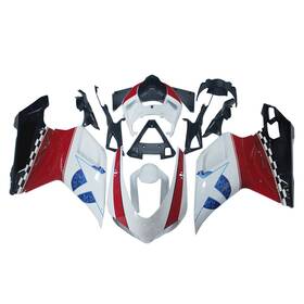 Fw1098-2007-52 Wynmoto #nand White Red Blue Fairing Kit For Ducati 1098 848 1198 2007-2012 Full Bodywork Abs
