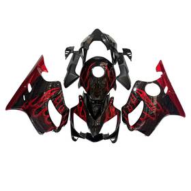 Fwcbr600f4i04-42 Wynmoto #nand Fairings For Honda Cbr600f4i 2004-2007 Body Kit Candy Red Flame Plastic Bodywork