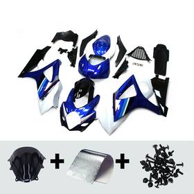 Fwgsxr1000-07-75 Wynmoto Blue White Black Abs Fairings For Suzuki Gsxr1000 K7 2007 2008 07 08 Bodywork