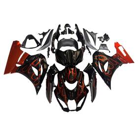 Fwgsxr1000-17-17 Wynmoto #nand Black Candy Orange Flame Body Kit For Suzuki Gsxr1000 2017-2021 Fairings Plastic