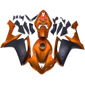 Fwr12007-108 Wynmoto #nand Bodywork For Yamaha Yzf R1 2007 2008 Abs Fairings Candy Orange Black Body Kits