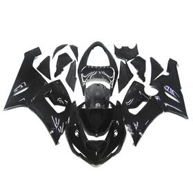Fwzx6r-2005-41 Wynmoto #dxfd 59 Fairings For Kawasaki Ninja Zx6r 2005 2006 Gloss Black Fairing Kit Abs Bodywork