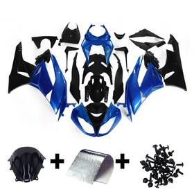 Fwzx6r-2009-18 Wynmoto #nand Abs Fairings For 2009-2012 Kawasaki Ninja Zx6r Fairing Kit Blue Black Bodywork