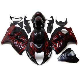 Gsxr1300-97-01 Wynmoto #bangsxr1300 Black Red Fairings Kit For Suzuki Hayabusa Gsxr1300 1997 - 2007 Abs Bodywork