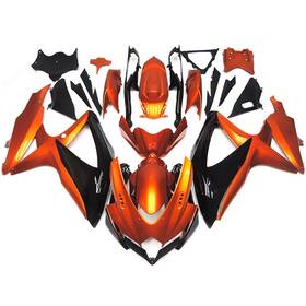 Gsxr600-2008-30 Wynmoto #dxfd 59 Abs Plastic Fairings For Suzuki Gsxr600 Gsxr750 08 09 2010 Orange Black Bodywork