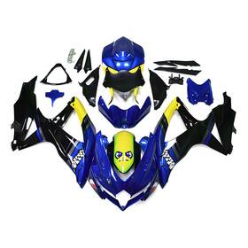 Gsxr600-2008-44 Wynmoto Shark Attack Yellow Blue Bodywork For Suzuki Gsxr600 Gsxr750 K8 2008 2009 2010