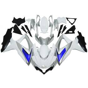 Fwk8-85 Xenparts #xend White Silver Blue Plastic Fairings For Suzuki Gsxr600 Gsxr750 2008-2010 Body Kit