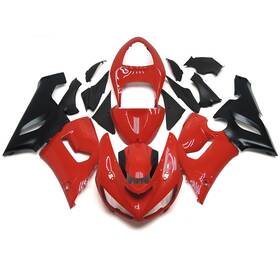 Fwzx6r-2005-39 Xenparts #xend Full Body Kits For Kawasaki Ninja Zx6r 2005 2006 Abs Fairing Kit Red Black Panel
