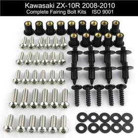 Xihwfbt00338 Xitomer Full Complete Fairing Bolts Screws Kit Nuts Fit For Kawasaki Zx10r 2008-2010
