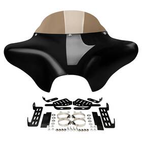 Sj-hl1584-spot007 Xpro #tzxpro Batwing Fairing Windshield For Harley Road King Yamaha V Star 650 1100 Black