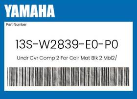 13s-w2839-e0-p0 Yamaha Genuine Undr Cvr Comp 2 For Colr Mat Blk Mbl2/0582 -