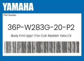 36p-w283g-20-p2 Yamaha Genuine Body Frnt Uppr 1 For Colr Reddsh Yelw Cktal Ryc1/0251