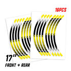 Wsab01bxx17aipn061 Yellow Comb Wheel Stickers Decals 17inch For Kawasaki Ninja 1000 11 12 13 14 15