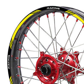 Clfawsap03bxx211819us078 Yellow Dirtproof 21 F&19 R Rim Wheel Sticker P03b For Yamaha Yz 125 1989-2020