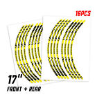 Rmwsaw01bxx17mm5072 Yellow Removaeble Wheel Sticker For Kawasaki Zx6rr Ninja Zx600 03-06 05 04